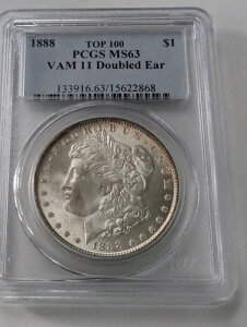 1888 �N�����K����݁ATOP 100 PCGS MS63 VAM 11 �_�u���C���[�A�󏭃R�C���B