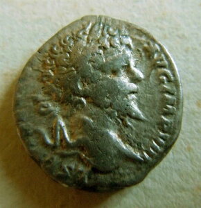 非常に希少な伝説のセプティミウス・セウェルス帝の193-211年古代ローマの真正コイン