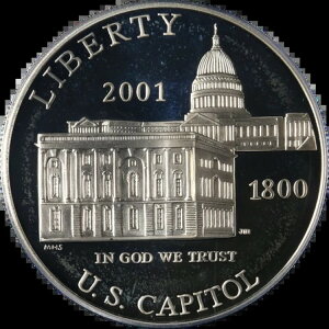 2001-P cKҋLO $1 PCGS PR68 DCAM - u[x