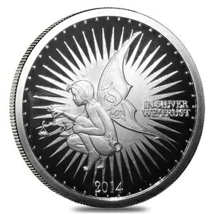 2014年 シルバーバグ コミュニティ フェアリー アリアナ - プルーフ 1オンス .999 シルバー ラウンド カプセル入り