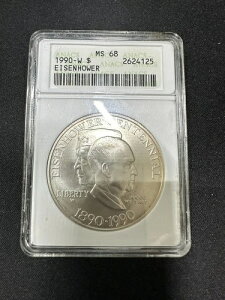 1990-W AJ ANACS MS 68 AC[n[a100NLO 90% Ag 34哝