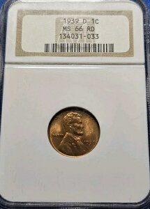 1939 D AJ 1Zg - uY - J[EB[g - NGC MS 66 RD - fo[