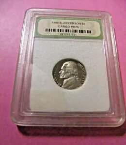 希少 1986-S アメリカ ジェファーソン 5セントコイン、カメオ、PR70認定