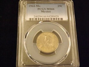 1964�N-Mo 25�Z���g ���L�V�R PCGS MS 66