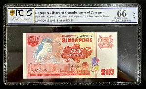 [20112415D] �V���K�|�[�� 10 �h�� 1980 P11b PCGS 66 �W�F������ �؎�