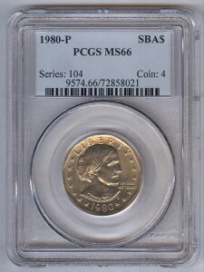 1980-P X[UEBEA\j[Eh + PCGS + MS66 + SBA$
