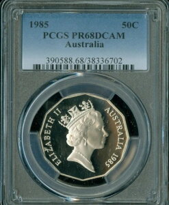 1985 I[XgA 50 Zg PCGS PR68 DCAM B