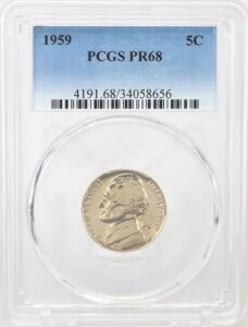 PR68 1959NWFt@[\jbP PCGSO[h US 5C v[t P-MINT EXACT RC1