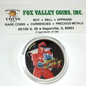 2021 フィジー 1オンス プルーフ シルバー ストリートファイター II 30周年記念 M バイソン 送料無料!