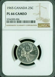 1965�N �J�i�_ 25�Z���g NGC PL66 �J���I �u���X�g �z���C�g �}�b�N �X�|�b�g���X *