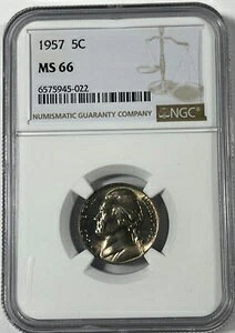 1957NWFt@[\ 5C NGC MS66 (#18055) ؂₩ȃRCBFS킸ɓBtbVz[h