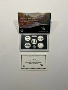 2013-S アメリカ・ザ・ビューティフル シルバー クォーター プルーフ セット 5 枚セット OGP & COA