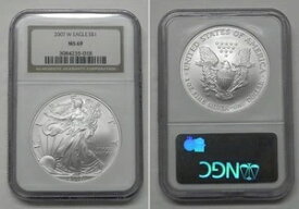 2007年 W アメリカン 1オンス シルバー イーグル - NGC MS69 #5018