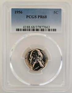 PR68 1956NWFt@[\jbP PCGSO[h US 5C v[t P-MINT EXACT RC1