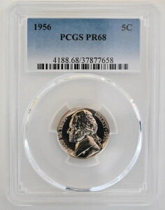 PR68 1956NWFt@[\jbP PCGSO[h US 5C v[t P-MINT EXACT RC1
