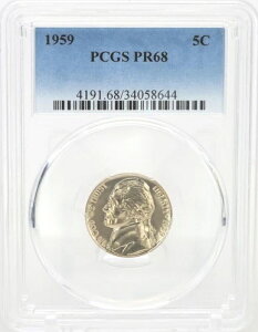 PR68 1959NWFt@[\jbP PCGSO[h US 5C v[t P-MINT EXACT RC1