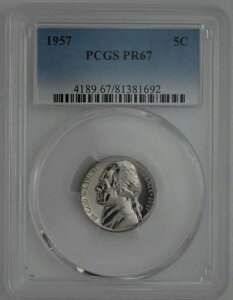 PR67 1957NWFt@[\jbP PCGSO[h US 5C v[t P-MINT EXACT RC1
