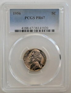 PR67 1956NWFt@[\jbP PCGSO[h US 5C v[t P-MINT EXACT RC1
