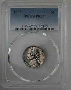PR67 1957NWFt@[\jbP PCGSO[h US 5C v[t P-MINT EXACT RC1