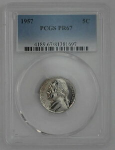 PR67 1957NWFt@[\jbP PCGSO[h US 5C v[t P-MINT EXACT RC1