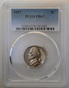 PR67 1957NWFt@[\jbP PCGSO[h US 5C v[t P-MINT EXACT RC1