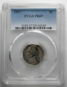 PR67 1957NWFt@[\jbP PCGSO[h US 5C v[t P-MINT EXACT RC1