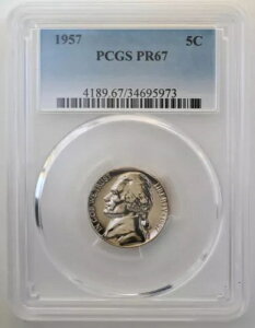 PR67 1957NWFt@[\jbP PCGSO[h US 5C v[t P-MINT EXACT RC1