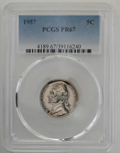 PR67 1957NWFt@[\jbP PCGSO[h US 5C v[t P-MINT EXACT RC1