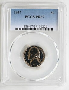 PR67 1957NWFt@[\jbP PCGSO[h US 5C v[t P-MINT EXACT RC1