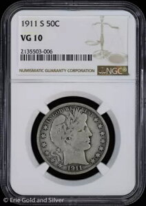 1911-S 50�Z���g �o�[�o�[ �n�[�t�_���[ NGC VG 10