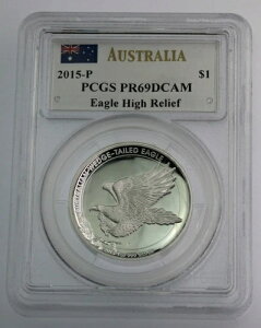 2015-P PCGS PR69DCAM �I�[�X�g�����A �E�F�b�W�e�[�� �C�[�O�� �n�C�����[�t �V���o�[ �v���[�t OGP