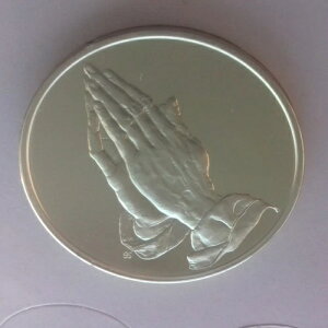 2.3オンス シルバー プルーフメダル 祈りの手 アブレヒト・デューラー 100大傑作