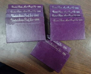 アメリカ合衆国 プルーフセット (10) 1984 - 1993 ケネディ ハーフダラー コイン 新品ロット