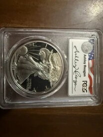 1997年 Pプルーフ シルバーイーグル PCGS PR69 DCAM アシュリー・レーガン直筆サイン入り レガシーシリーズ