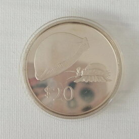 フィジー 1978年 プルーフ 20ドル ゴールデンタカラガイ貝銀貨 ラウンド
