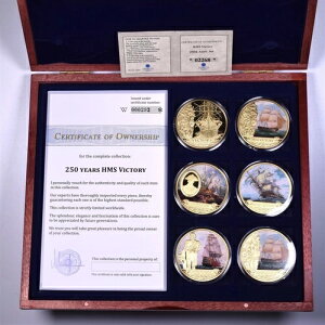 250周年記念 HMS ヴィクトリー 6枚記念金貨プルーフセット(COA付き)