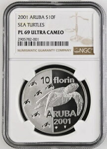 2001N Ao 10t[ Vo[ v[t NGC PF69 EgJI E~K 2000