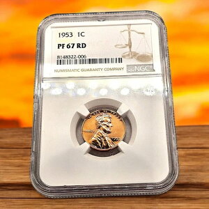 1953 �N �v���[�t �����J�[�� �E�B�[�g �Z���g 1 �Z���g | NGC PF 67 RD | �Ԃ��h��ȕ\��!