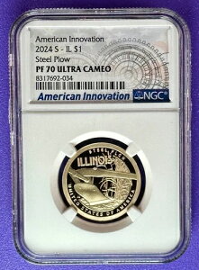 2024 S $1 �A�����J���C�m�x�[�V���� - IL �X�`�[���v���E NGC PF70 �E���g���J���I