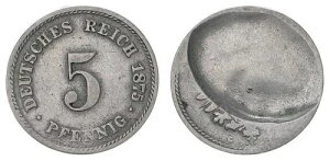 ��A Empire 5 Pfennig 1875 ���ʃX���[�X�A�������� 86419-