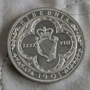 アイルランド 1901年 エドワード7世 HM シルバー プルーフパターン モデル 48ペンス