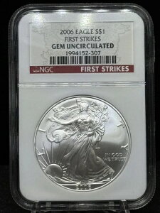 2006 NGC ジェム 未流通 ファーストストライク アメリカン シルバー イーグル 1オンス