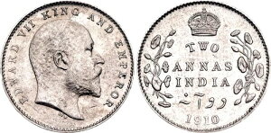 CMX̃Ch 2 Ai 1910 KM# 505 Vo[ Gh[h 7  AUNC t~gX^[