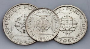 1949 �` 1955 �N ���U���r�[�N 2-1/2�A5 & 10 �G�X�N�[�h �R�C�� (3) ���b�g