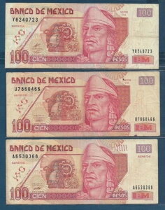 LVR 100 y\ 3 NbgA2002 2003 2004 / P 118b 118c 118e?AVF / VF / VF