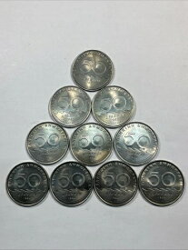 1980年 50ドラクマ ギリシャ KM# 124 10枚の素晴らしい宝石のロット BU 多数のプルーフ
