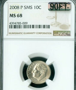 2008 P ���[�Y�x���g �_�C�� NGC MS68 SMS PQ MAC 9OFT ���A *