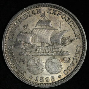 1893年コロンビア万博記念ハーフドル BU UNC MS E750 JQCB