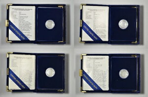 1992 1993 1994 1996 - 1/10 オンス プルーフ US $5 金貨ボックス ロット - コインなし。