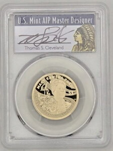 2025 S サカガウィア PCGS PR70DCAM ファーストストライク トーマス・クリーブランド ネイティブ サインラベル